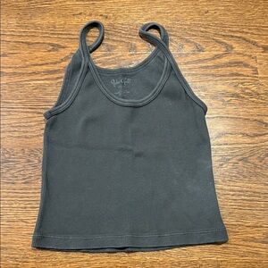 Brandy Melville/John Galt Dark Gray Ribbed Tank Top OS